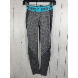 Gymshark Dry Moisture Management Seamless Leggings Womens Small Grey Blue Active